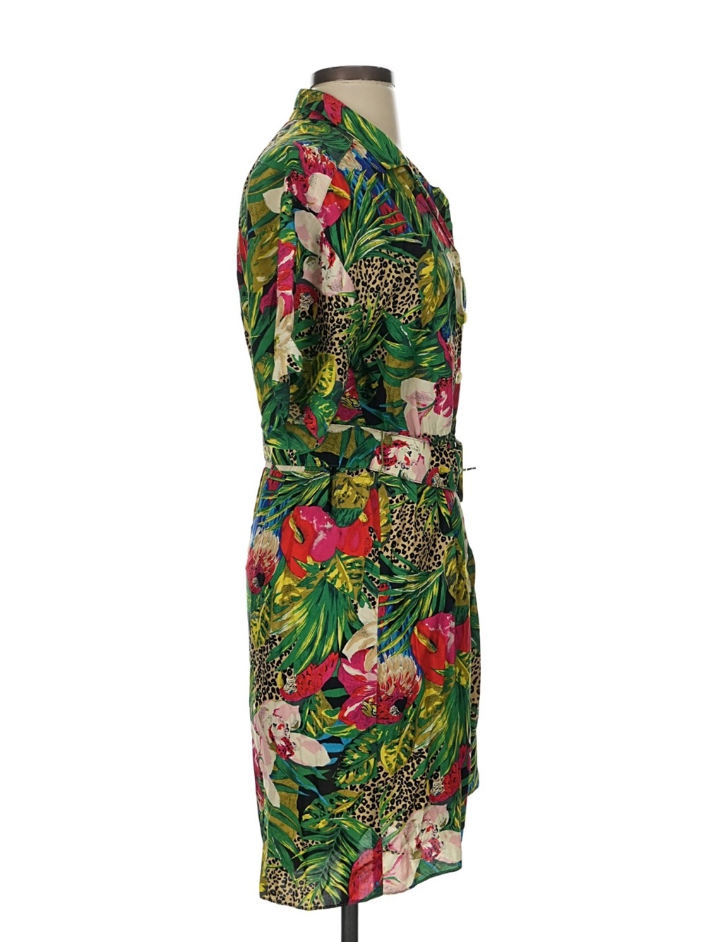 VINTAGE 1990’s RAYON JUNGLE DRESS - Carol Anderson - Picture 3 of 4